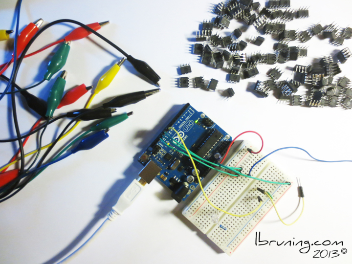 Programing ATtiny45 with Arduino Uno lynne bruning